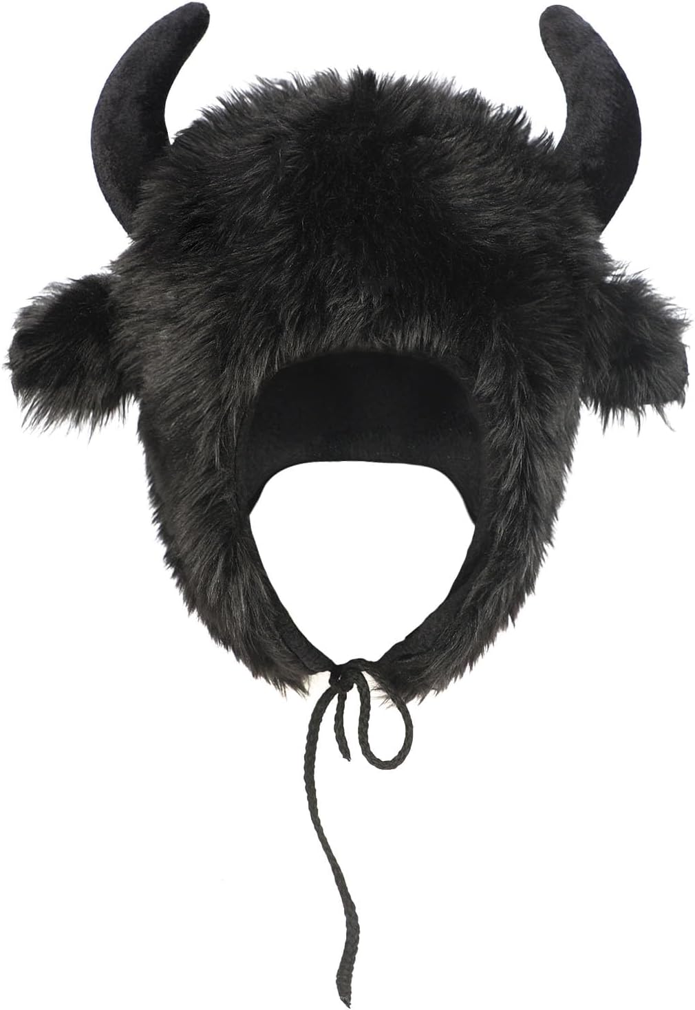 Gorro de piel sintética con orejeras y capucha de animal