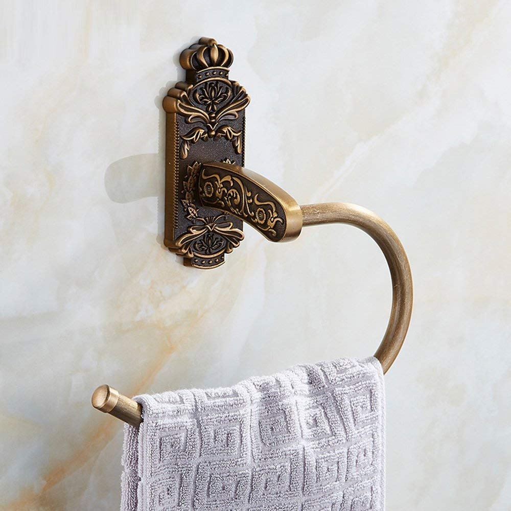 Anneau à serviette européen antique pendentif métal pour douche B