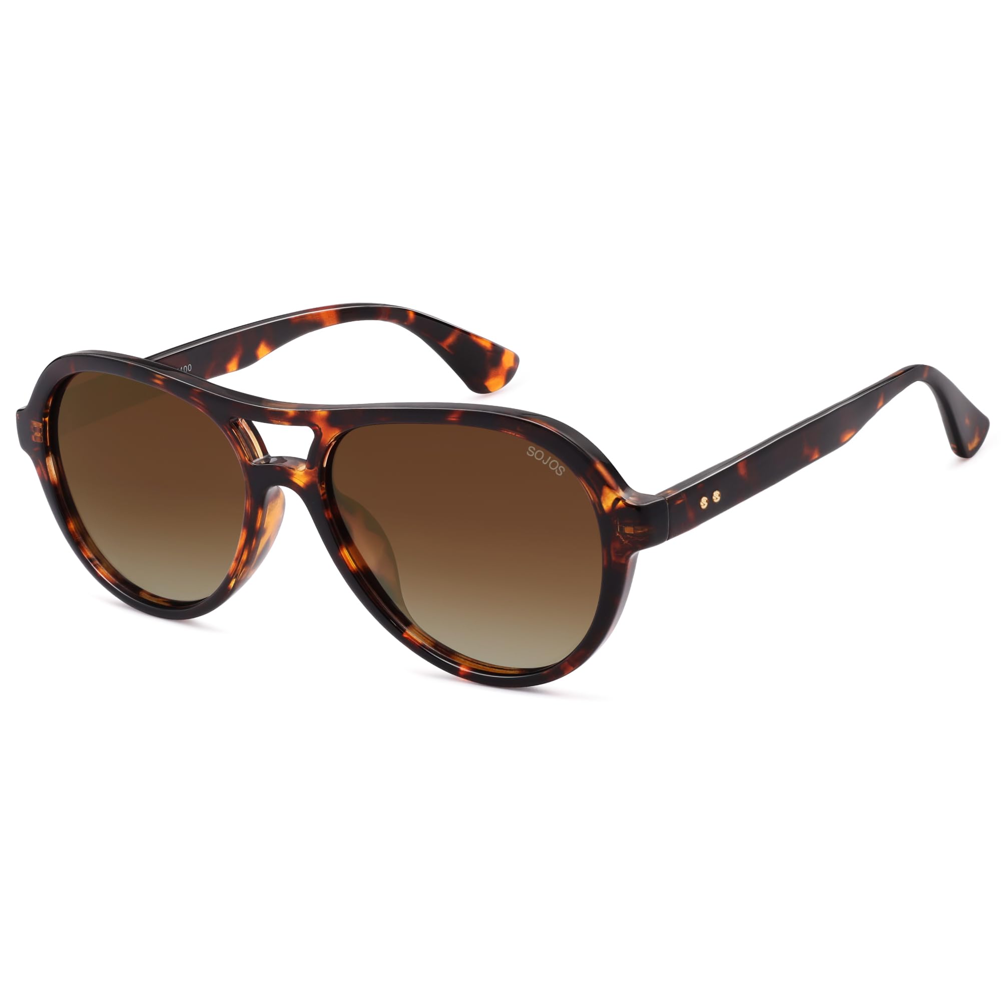 SOJOS Retro Aviator Polarized Sunglasses for Women Men Vintage 70s Style UV Protection Womens Mens Sun Glasses SJ2646