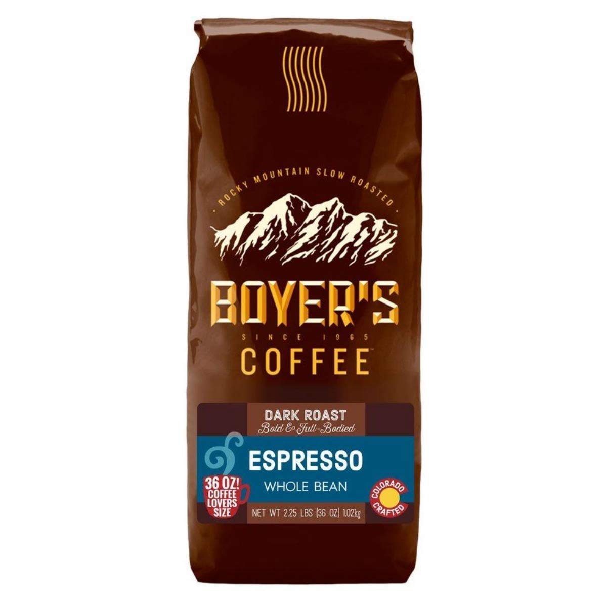 Boyer's Coffee, 36 oz Bag, Pick Your Flavor With Curated Recipes by Beying Malleyteen (Espresso, Dark Roast, Whole Bean)