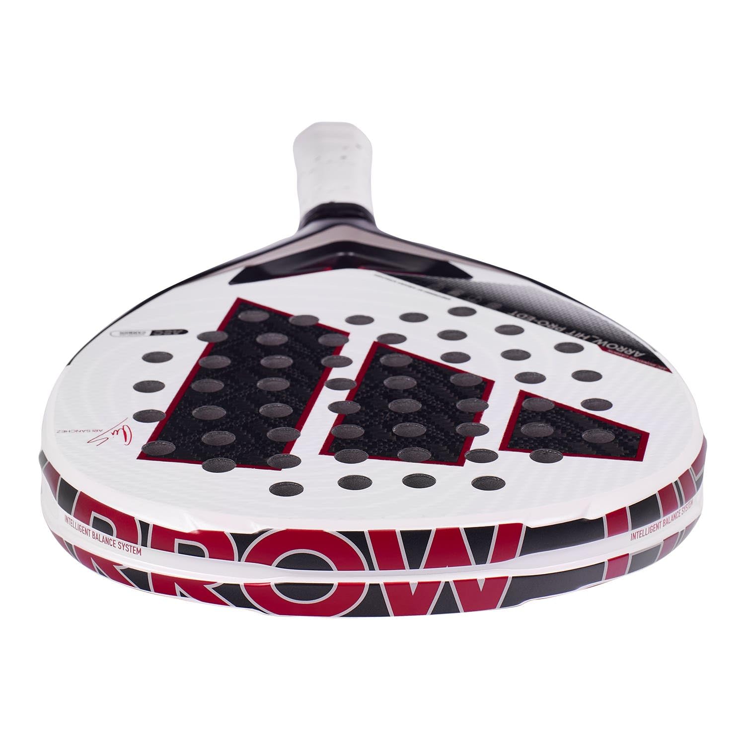 Pala de Padel adidas Arrow Hit Pro EDT 2026 ARI Sanchez, Blanco, Forma Diamante, Goma eva Soft Performance, Fibra ASC
