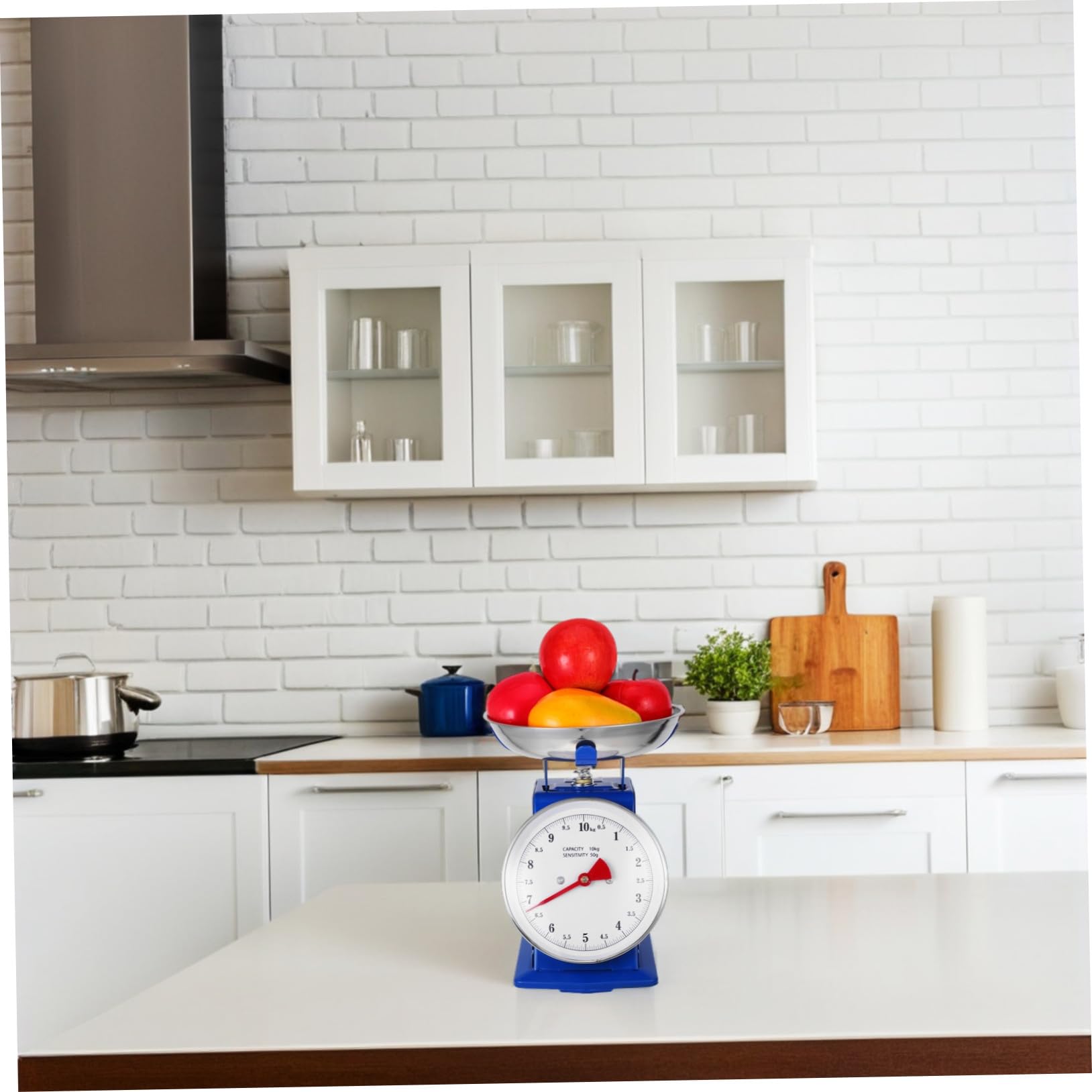 Báscula Mecánica De Cocina Vintage 10 Kg Con Recipiente Desmontable Acero Inoxidable Dial De Fácil Lectura Para Hornear y Preparar Comidas