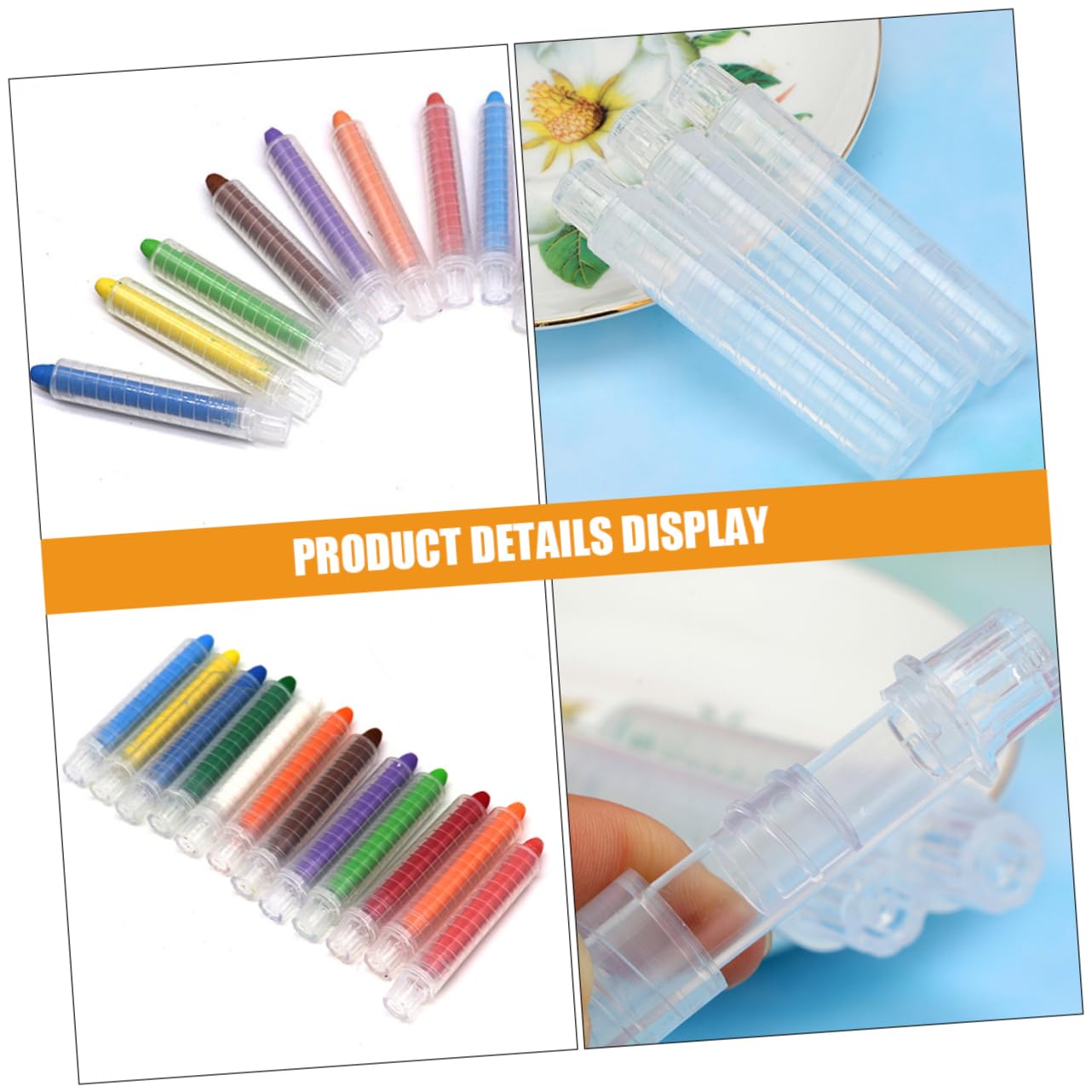 Toyvian 4 Set Gessetti Da Portagessi Leggero Clip Per Lavagna E Attività Scolastiche 14 Pezzi*4