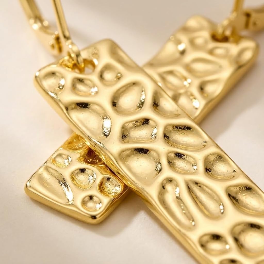 Silver Bar Dangle Earrings for Women, Lightweight Hypoallergenic Leverback Drop Earrings, Fashion Geometric Jewelry Gift for Her - Image 4