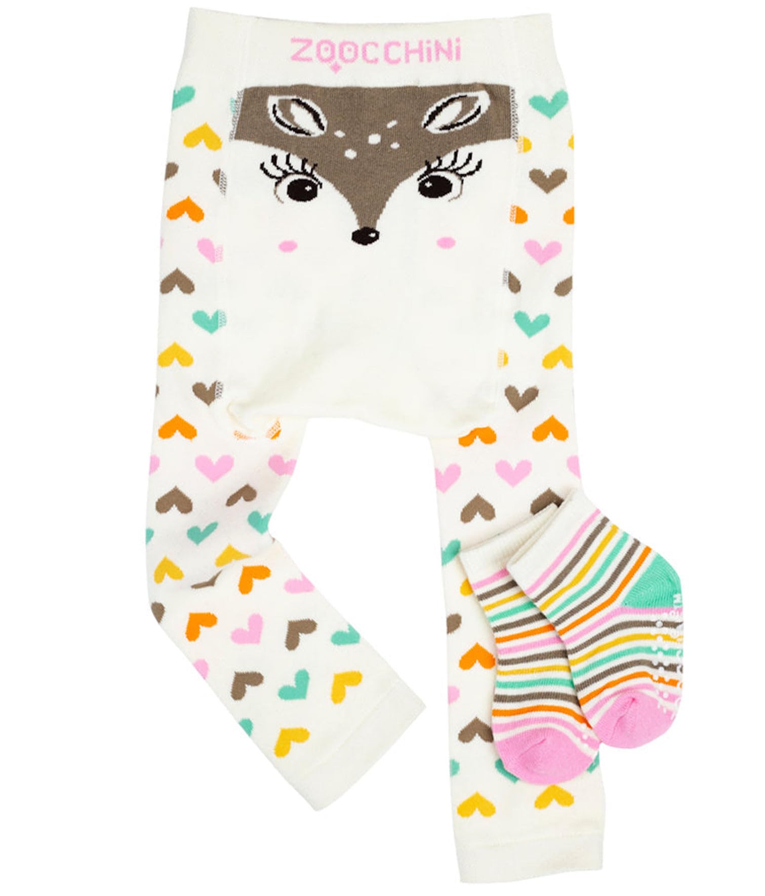 Zoocchini ZO-12507-12-18M Set Leggings e Calzini Antiscivolo, 12-8 Mesi