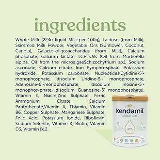 (6x800g) Kendamil Toddler Milk, Stage 3, 6-Pack – British Made, Whole Milk Formula, 12-36 Months – Vegetarian, No Palm Oil, No GMOs –with Omega 3 DHA, Omega 6 ARA and Prebiotics