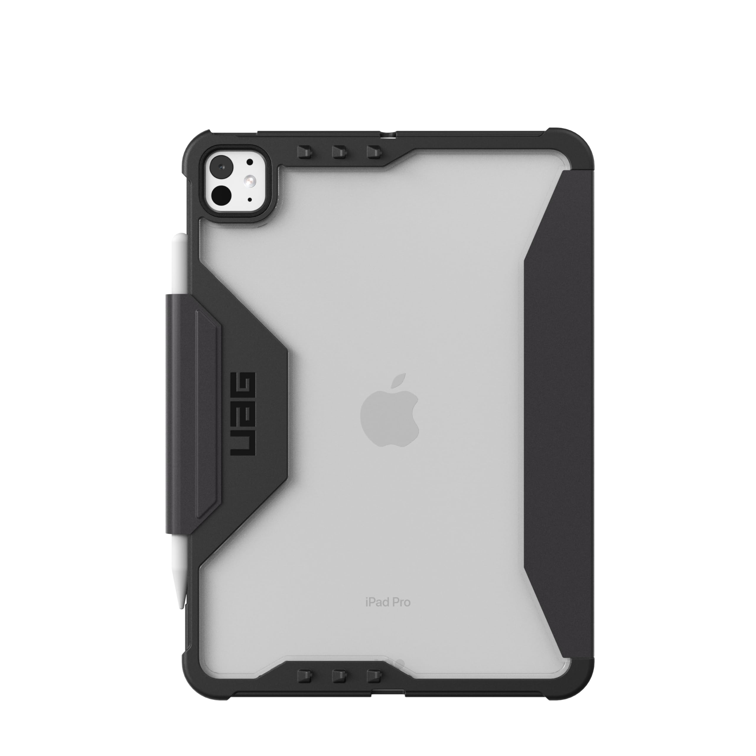 URBAN ARMOR GEAR Progettata per iPad Pro 11 (5a generazione, 2024, M4), robusta custodia protettiva a portafoglio con supporto regolabile multi-angolo e portamatite Plyo LT ghiaccio/nero