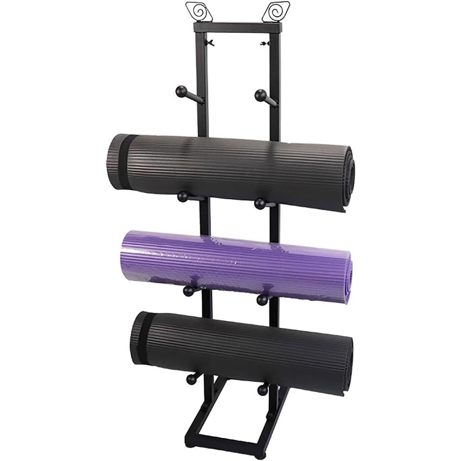 Support De Tapis De Yoga À 4 Couches, Présentoir De Décoration en Métal Robuste, Support De Tapis De Danse Debout, Support De Rangement De Rouleaux en Mousse pour Colonne De Yoga pour La Maison