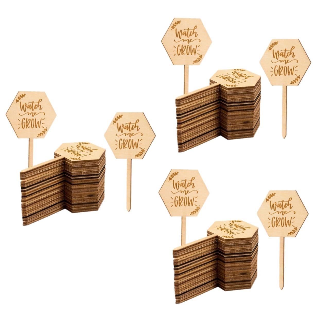 YARNOW 120pièces Étiquettes De Jardin Bois Lot De Marqueurs Pour Plantes Pot Étiquettes Personnalisables Pour Fleurs Et Jardins Signalisation Paysagère