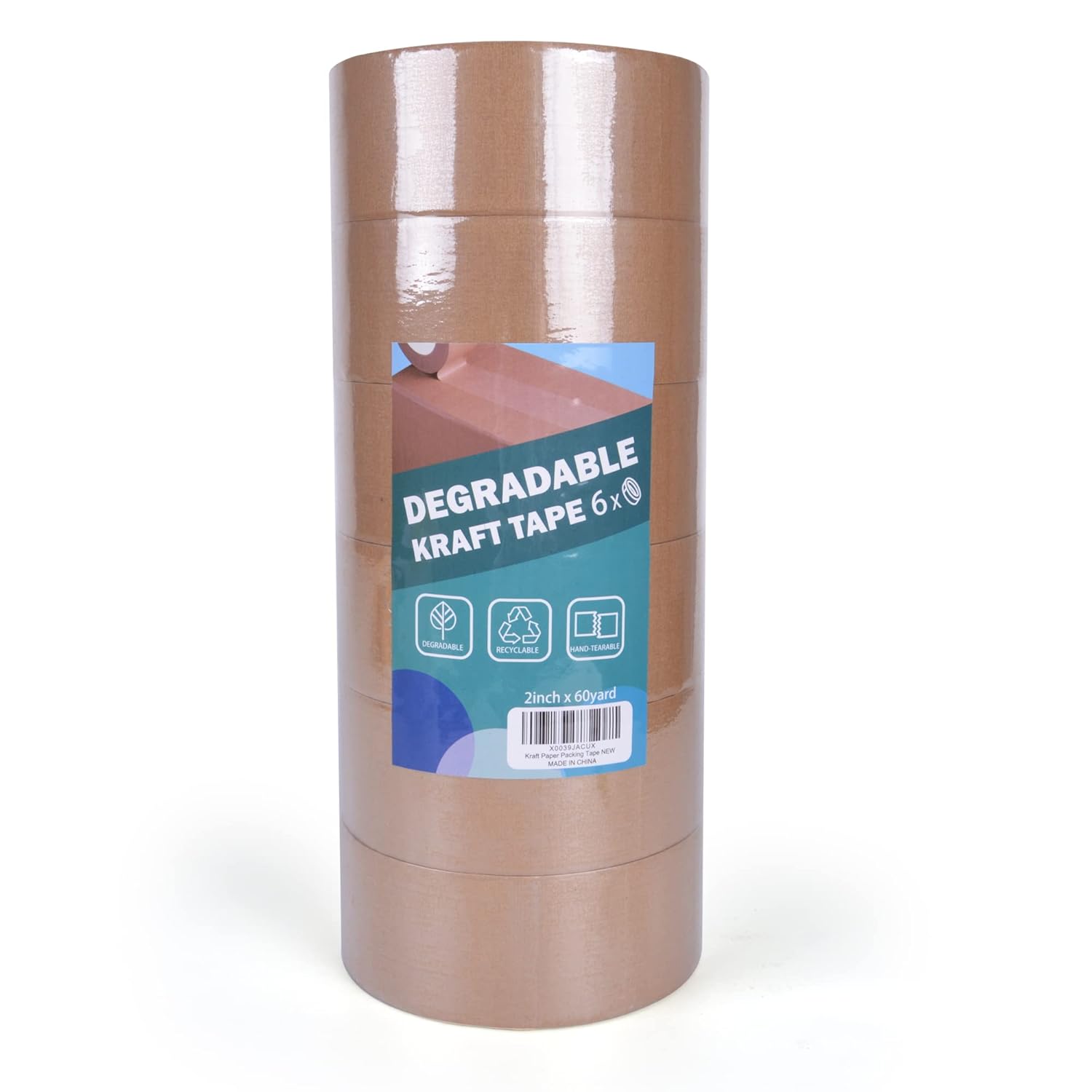 TAPEBEAR EcoFriendly Kraft Paper Tape, Biodegradable Kraft Paper Tape