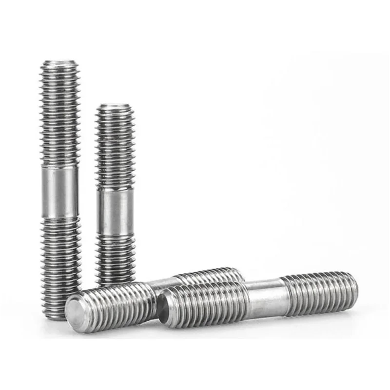 Gewindestange Gewindestange Reintitan Doppelkopfschraube Bolzen Zwei Zähne(100mm,M4 (10pcs))