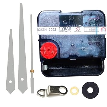 YONOTA A Product of SONAM Quartz 17mm Sweep Silent Movement Machine for Wood Clock, Resin Clock, Marble Clock with Fancy Needles (Silver 1)