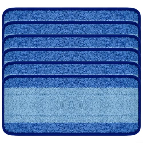 Puupaa Microfiber Mop Cloth Pads for Swiffer Wet Jet Refills Vacuum Cleaner Accessories,Reusable Floor Cloth Vacuum Mop Cleaning Pads Soft Pad(6 PACK)