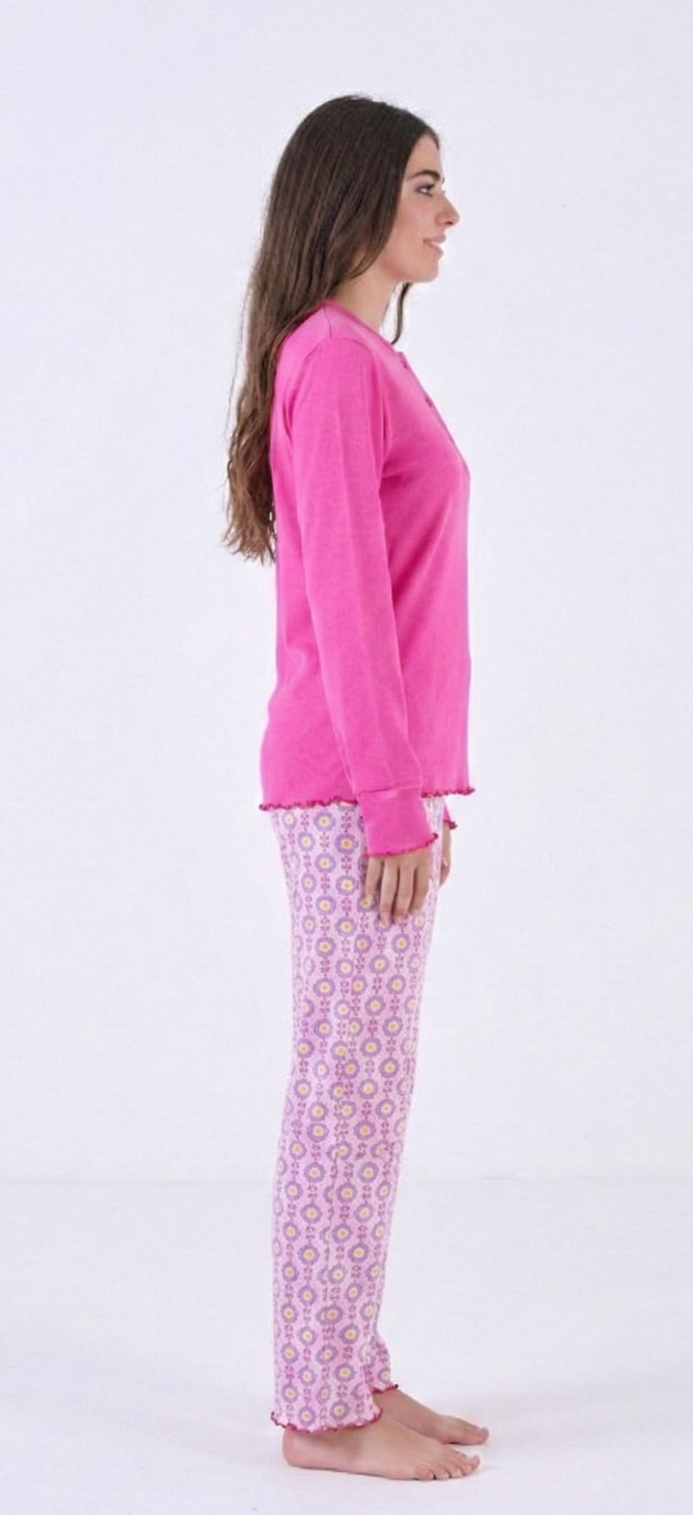 Pijama Mujer Algodón Largo Ligero Verano - Pijama Largo Dos Piezas Abierto o Cerrado 100% Fresco Algodón. Tallas Cómodas - Over Size