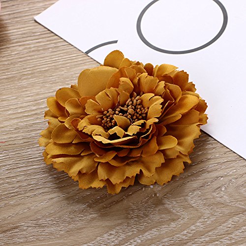 Miniatura 5 de Amuhou Broche de flores para el cabello para mujer, diseño de flores, para tocado de novia, bailarina flamenca (paquete de 16 peonías)