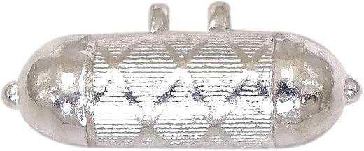 Sahiba Gems Pure Silver/Chandi Self Design Tabiz for Women Men & Boys Girls (Cylinder Shape) ~ Tabiz Lenght 2.50 Centimetre