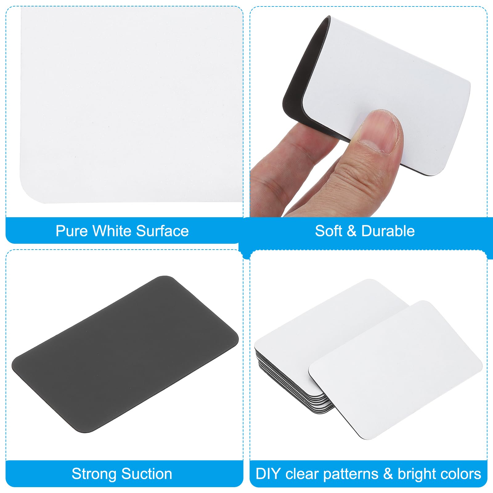 PATIKIL 3.7x2.2 in Sublimation Magnet Blanks, 30pcs Sublimation Blanks Products Personalized Refrigerator Magnets for Kitchen Fridge Home Decor, Rectangle - Image 3
