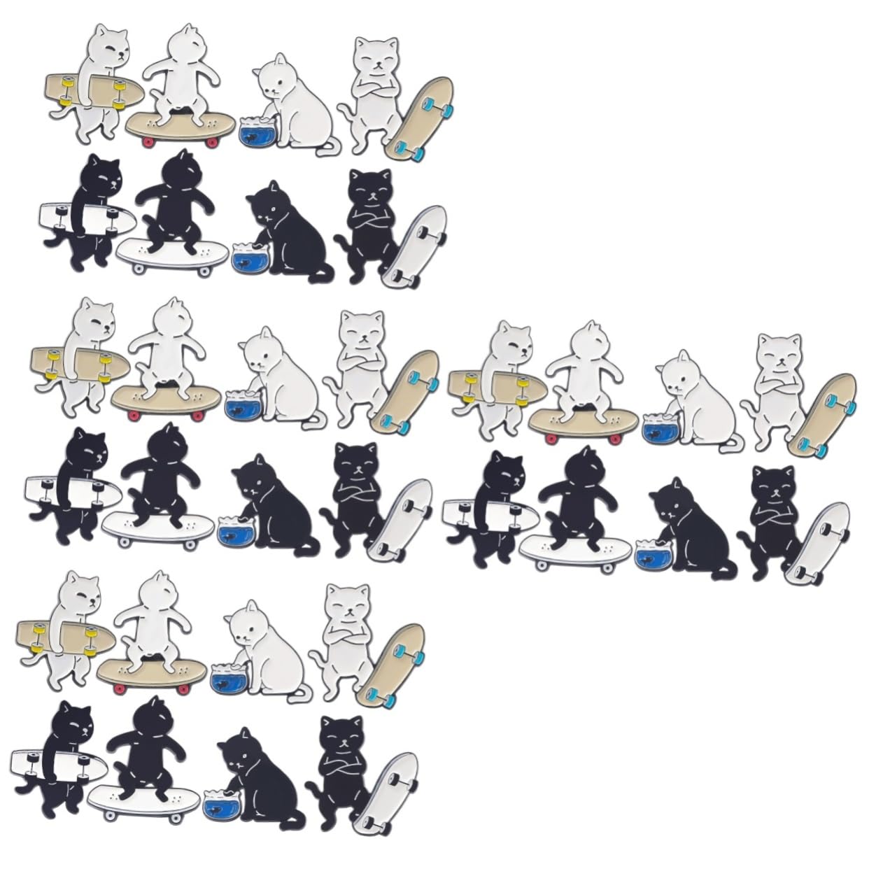 VANZACK Rucksack-stifte Katzen Brosche Tier Emaille Pin Langlebige Brosche Cartoon-emaille-broschen Schmuck Für Frauen Katzennadeln Für Rucksäcke Katze Stifte Legierung