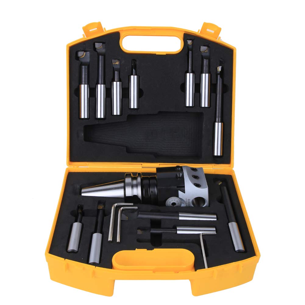 Kit CNC, Ensemble de Têtes D'alésage, Kit D'outils de Fraisage CNC, Ensemble de Fraises D'alésage CNC, Haute dureté 40CR, Kit D'outils de Fraisage F1-18, Diamètre