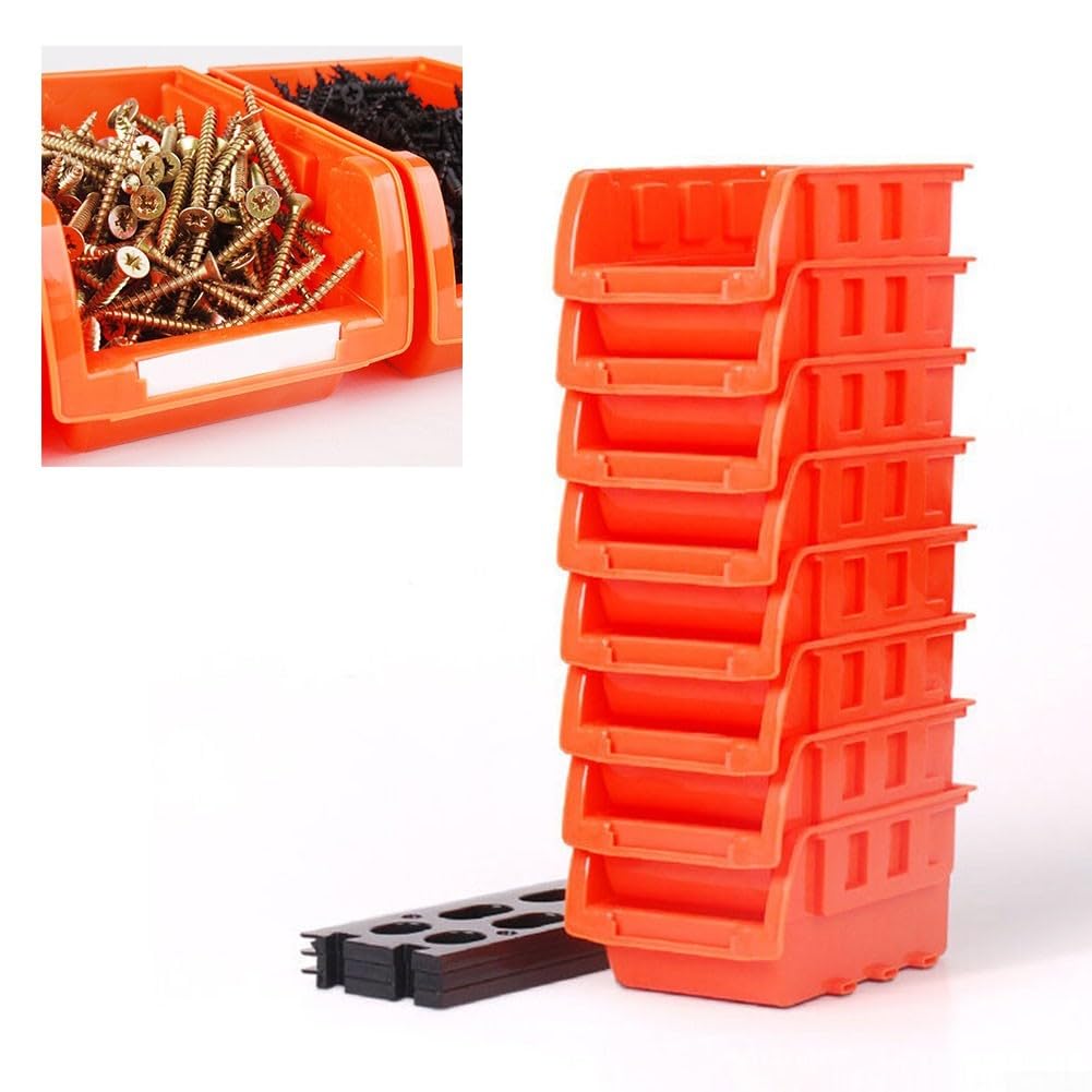 Cestini portaoggetti da parete per officina, con cassetti in plastica per viti, dadi, bulloni, cacciaviti e martelli