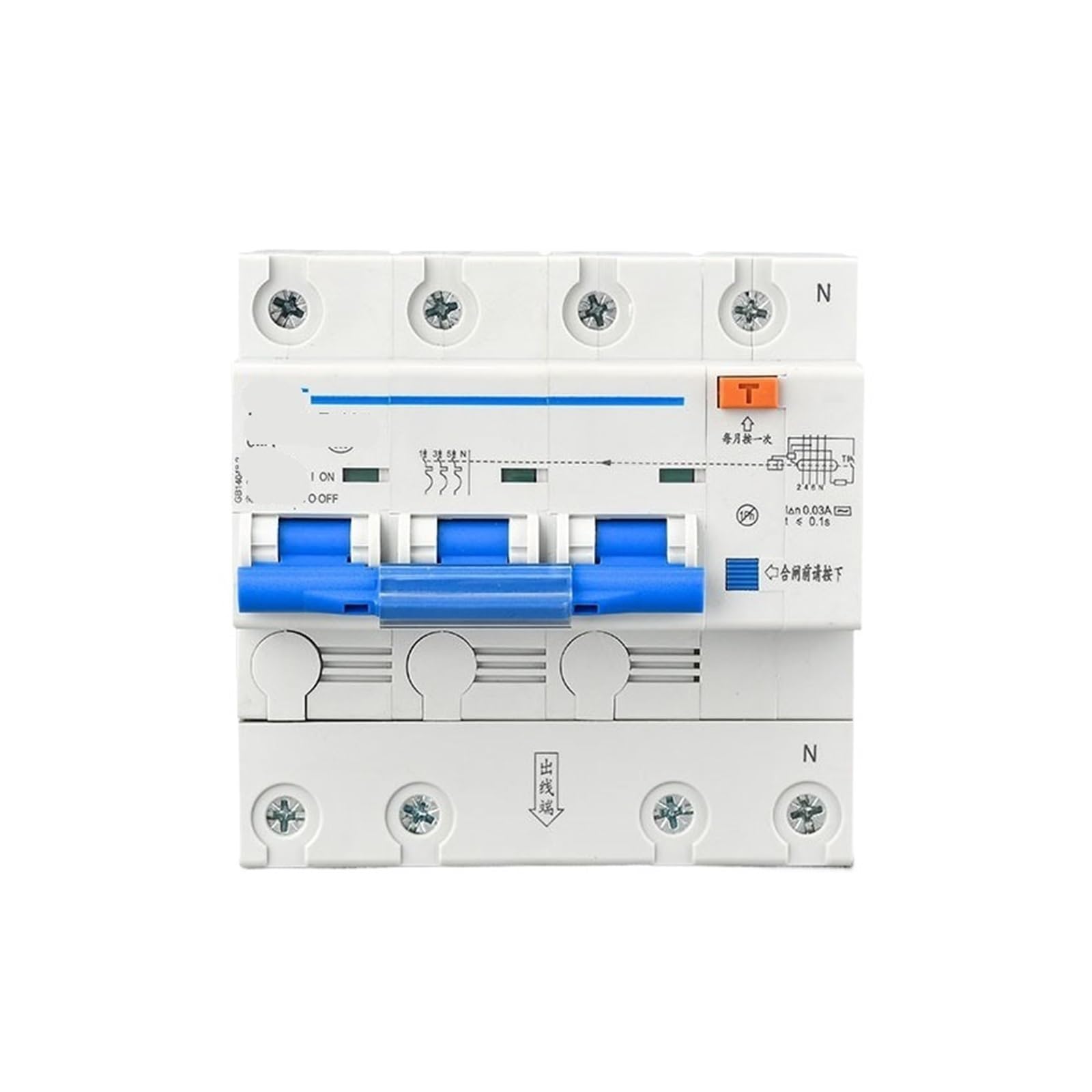 Disjoncteur de fuite DZ158LE 1P+N C80 résout les courts-circuits