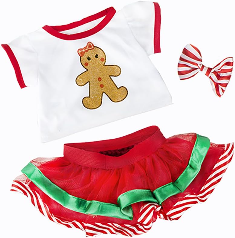 Teddy Mountain Christmas Gingerbread Outfit Teddy Clothes to fit 15-16 inches (40cm) Build a Bear