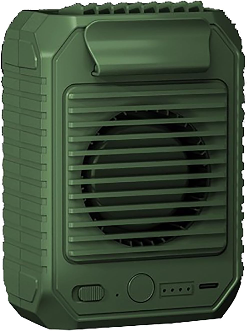 Mini Waist-mounte Fan Rechargeable Desktop Handheld Necklace Fan 10000mAh 20H Working Time Portable Personal Cooling Fan,Green