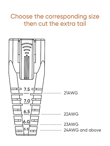 Miniatura 2 de CableCreation Cable de red Ethernet RJ45, paquete de 50 unidades para cable LAN Cat5 Cat5e Cat6 Cat6a, RJ45 codificado por colores, cubierta de