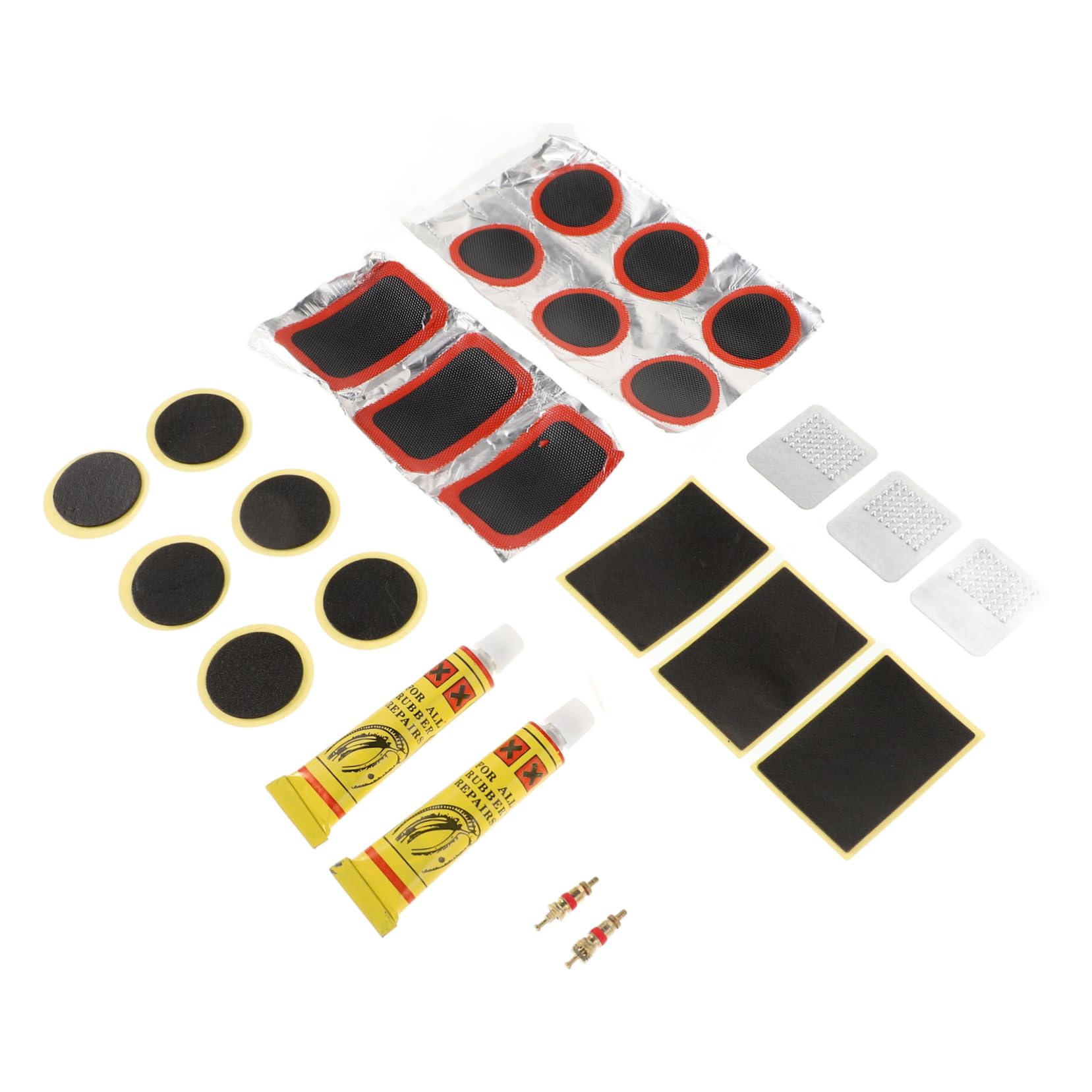 FOYTOKI 1Set Bicycle Tire Repair Kit Comprehensive Bike Tube Patch with Tire Levers Bulk Repair Patches Portable and Cost for Outdoor Cycling Emergencies