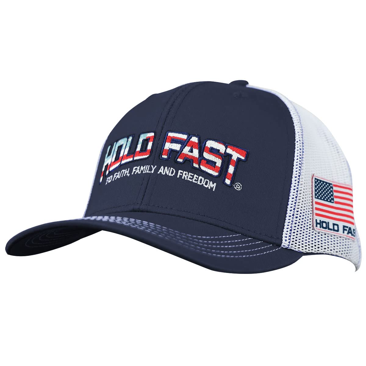 Hold Fast Men's Flag Fill Cap, Navy/White, One Size Fits Most, Navy/White, One size