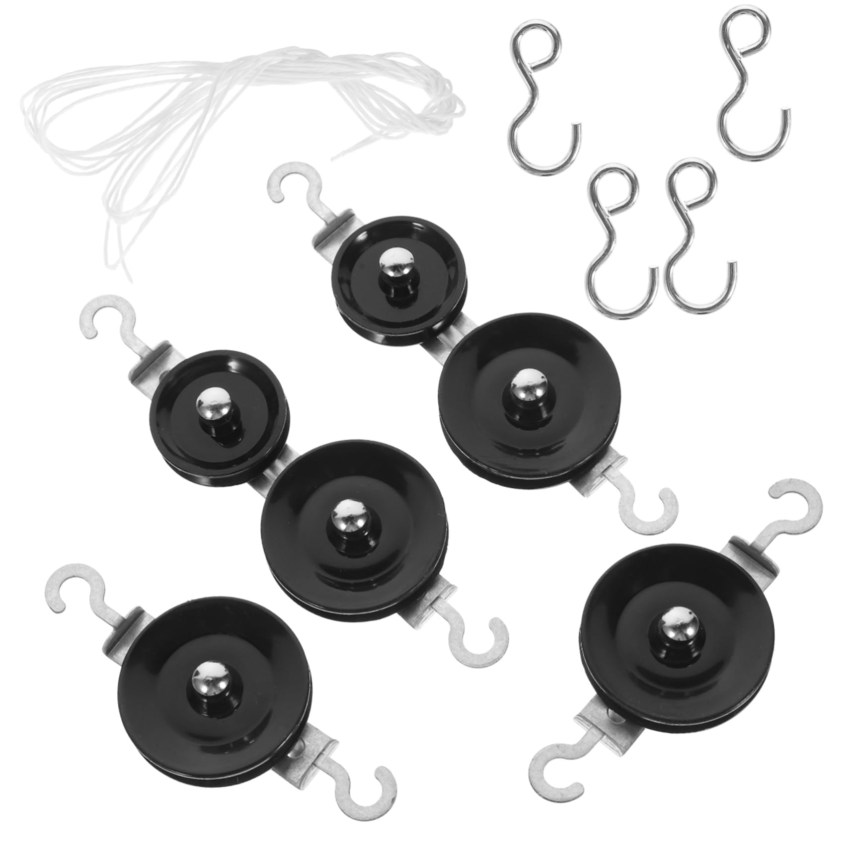 Kit De 6 Poulies Métalliques Fixes 36 MM En Métal Robuste