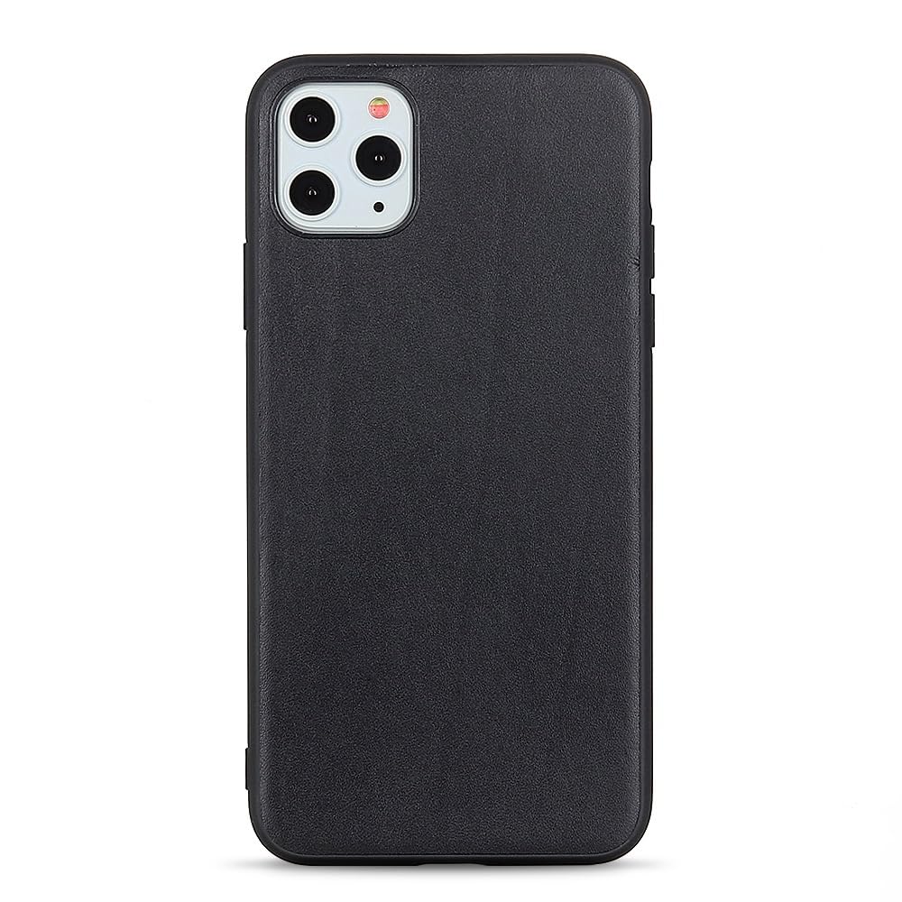 Coque iPhone 11 cuir véritable homme coque rigide noire - 6