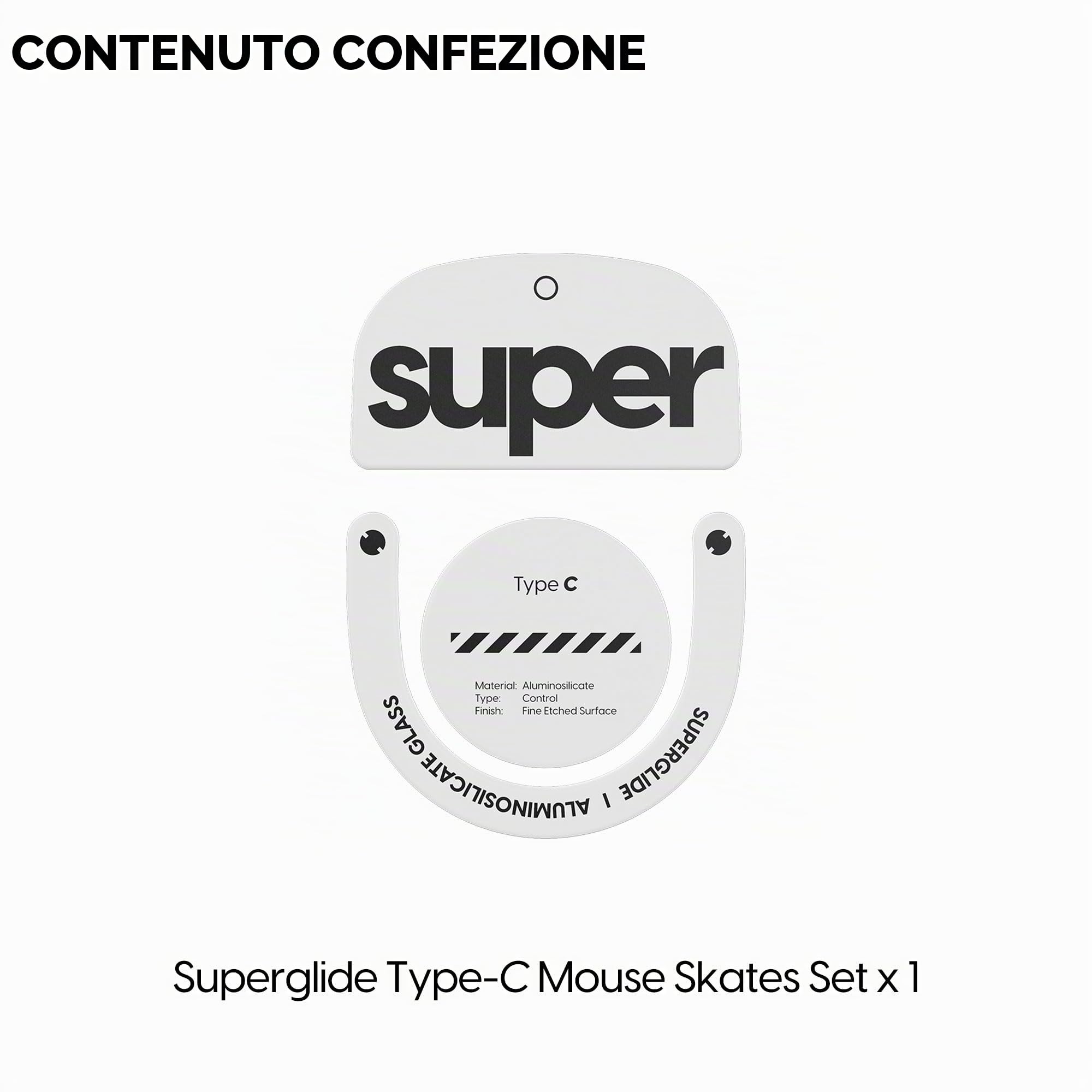 Pulsar Gaming Gears Superglide2 - Piedini per mouse con superficie testurizzata per Logitech G Pro X Superlight2, con vetro ultra resistente, suola liscia e resistente, per Logitech G Pro X