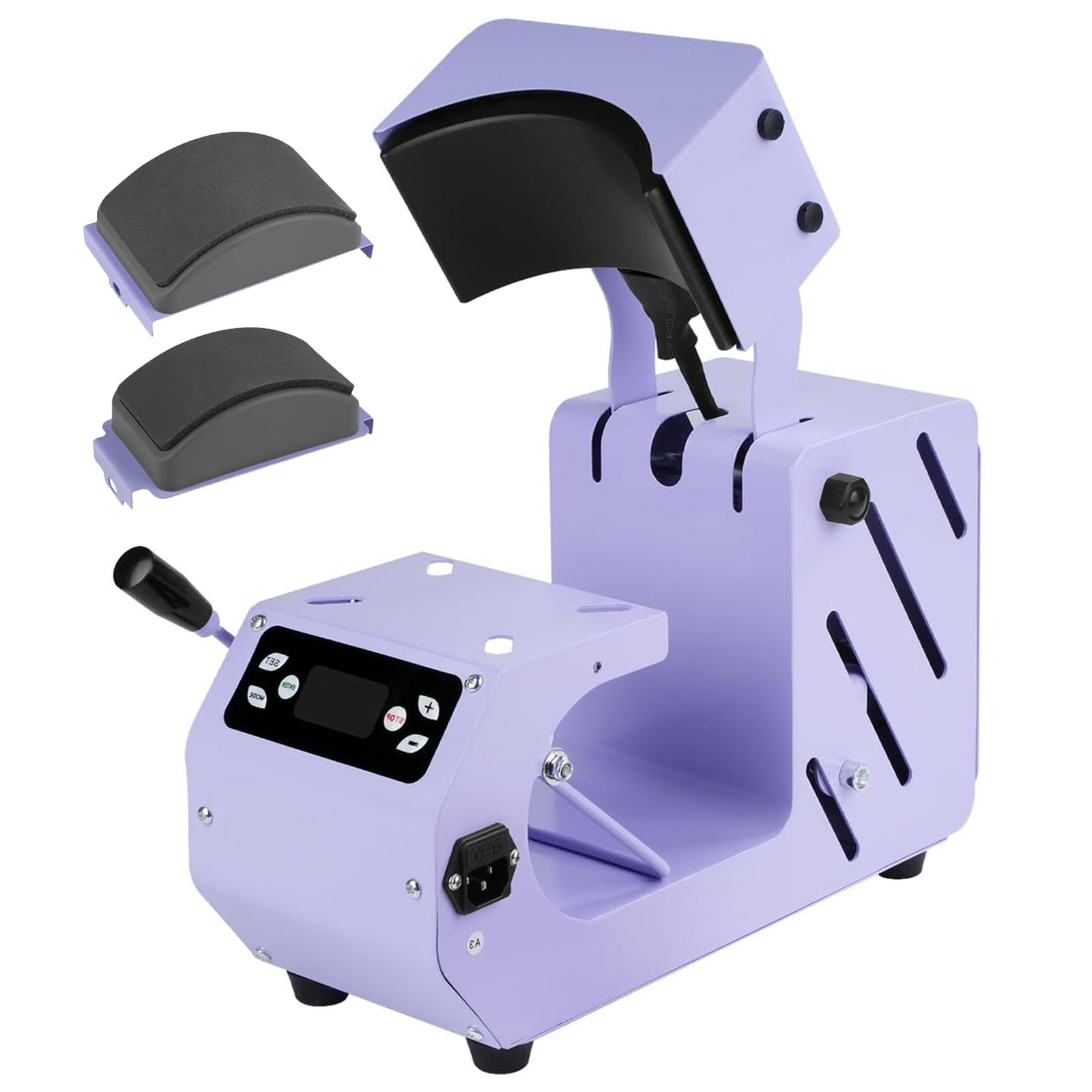 Presse à casquettes électrique violette pour créer des designs uniques à la maison
