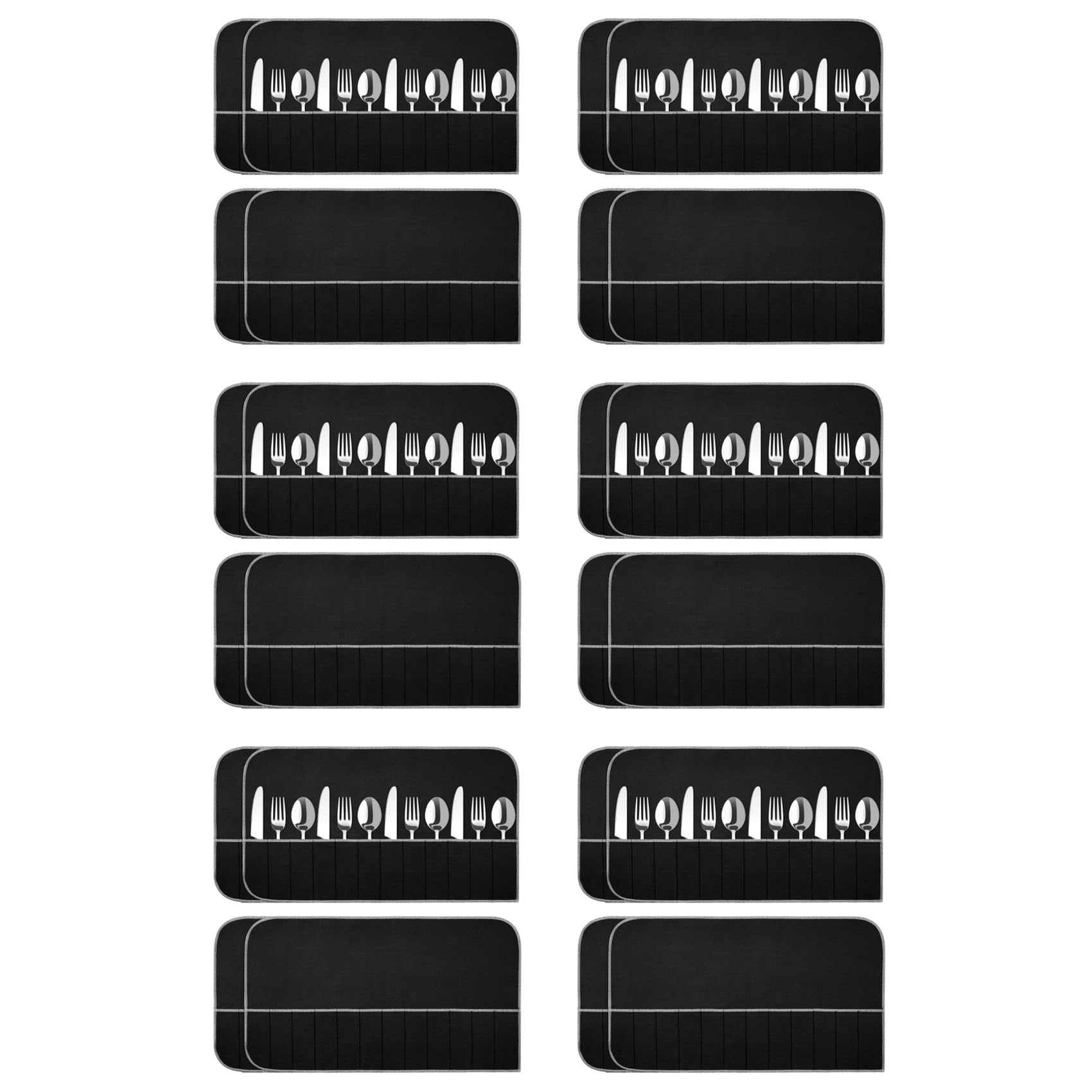 Hndhbfgrt Silver Storage Bags Silver Storage Cloth Felt Flatware Organizer Anti Tarnish Silver Protector Bags 24pcs