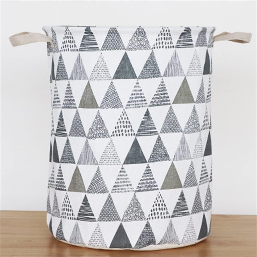 Nordic Canvas Laundry Basket Drawstring Folding Gift Basket Dirty Clothes Storage Bag Waterproof Storage Baskets (Color : D, Size : 33 * 42cm) (E 33 * 42cm)