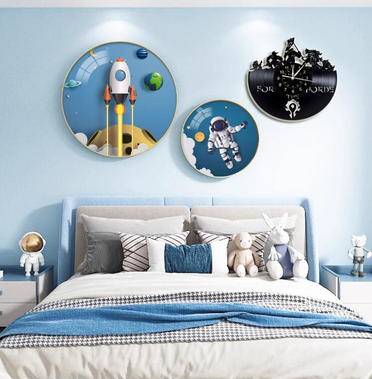 Smotly Wandklok van vinyl, grote afmetingen, personaliseerbaar, grote wanddecoratie, wandklok, kunst handwerk, huisdecoratie, geschenk