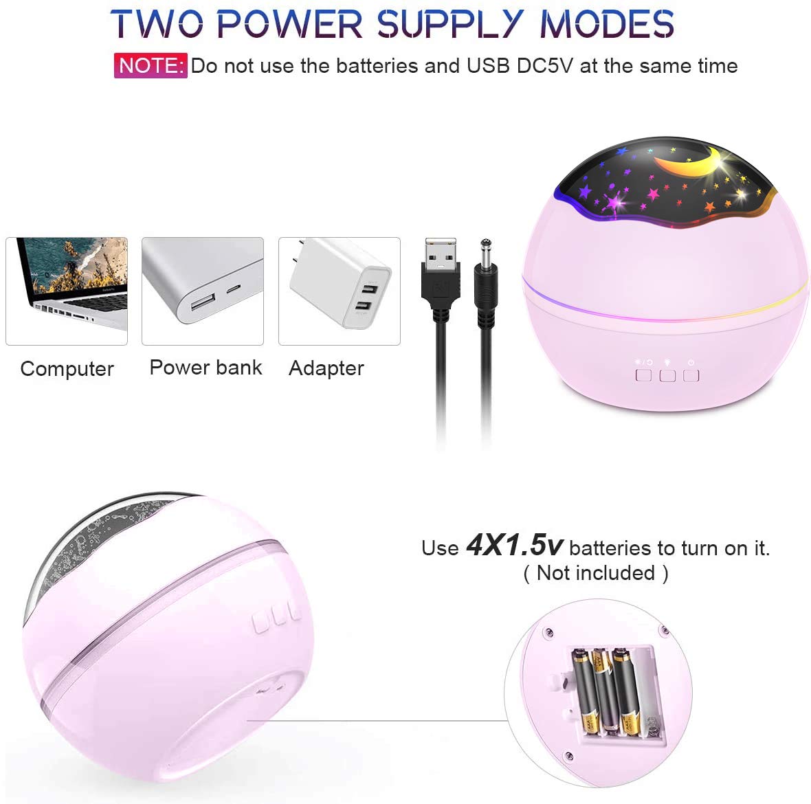 DCAUT Star Projector Night Light for Kids Pink Ocean Projector for Girls Bedroom Decor, 360 Degree and 16 Colors Mode, Best Toy Gifts for 2-12 Year Old Boys Girls Baby Teens