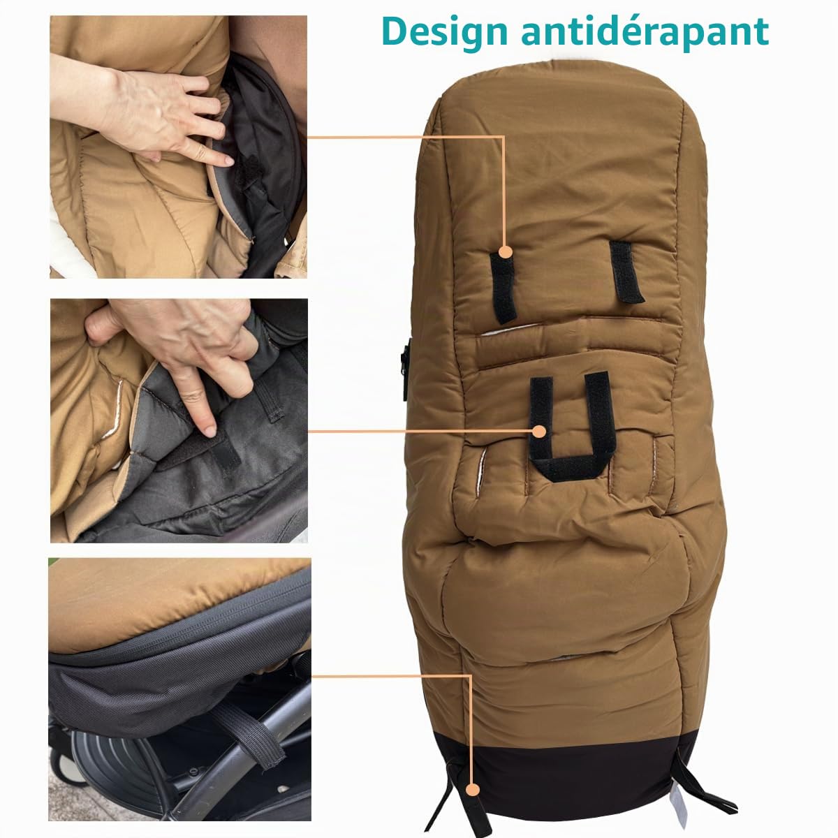 Chancelière universelle pour poussette Babyzen YOYO/YOYO2 et Bugaboo, base en tissu imperméable, facile à nettoyer, couvre-pieds chaud pour poussettes