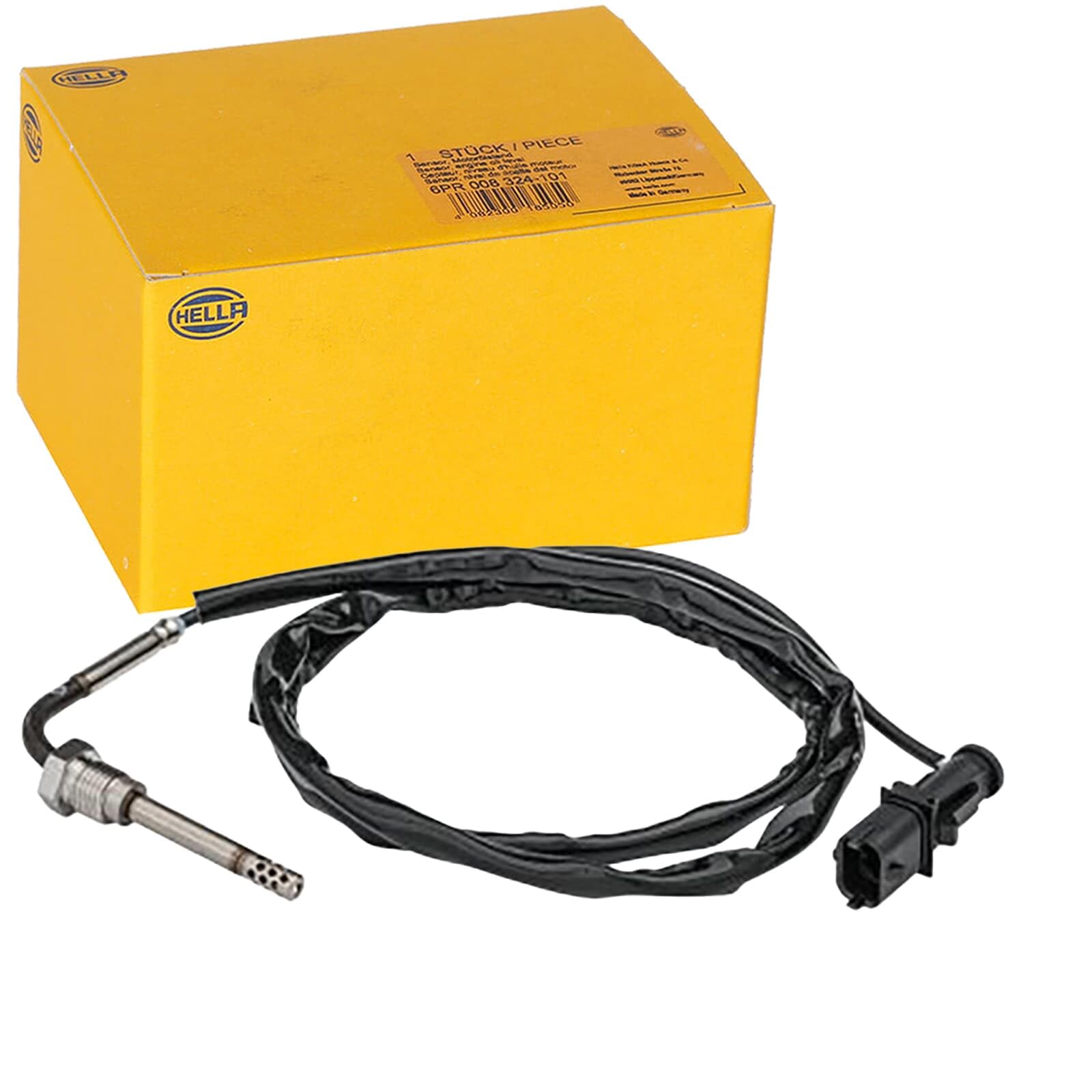 HELLA Palpeur température des gaz 6PT 358 181-451 pour OPEL ZAFIRA B (A05) | Compatible avec: FIAT DOBLO Großraumlimousine, DOBLO Kasten/Großraumlimousine, OPEL ASTRA H, ASTRA H Caravan