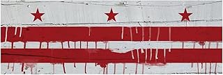 iCanvas Washington, D.C. Paint Drip City Flag on Wood Planks Panoramic Gallery-Wrapped Canvas Giclée