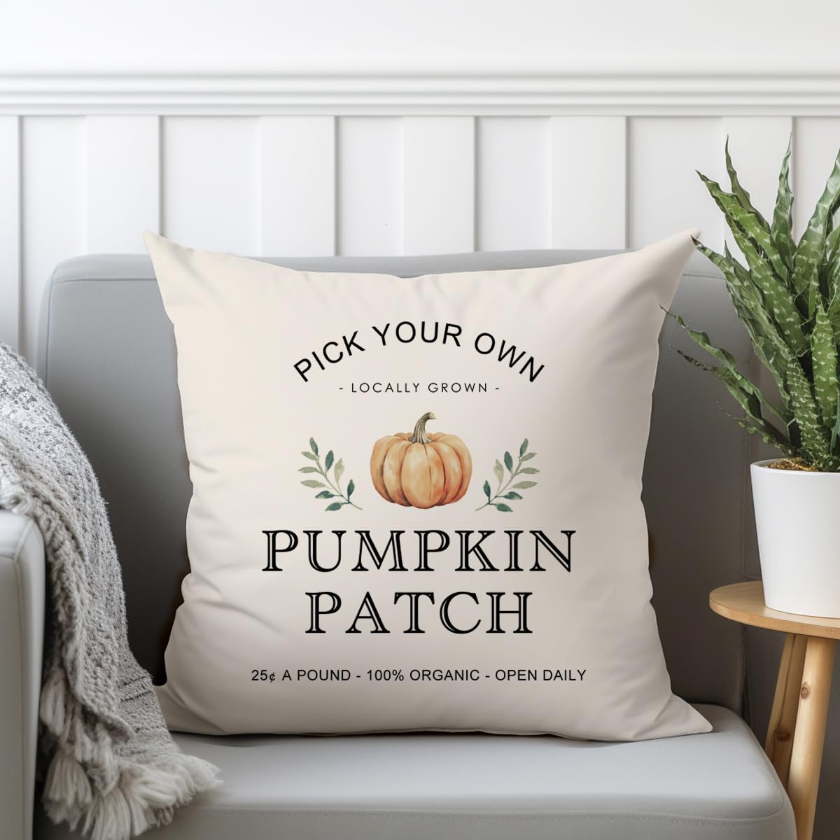 Pumpkin Patch Fall Pillow Cover, Fall Decor, Fall Pillow