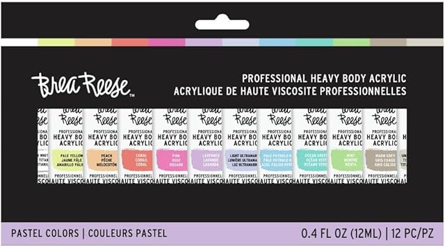 Brea Reese Paint Set Acrylic Pastel, 12 ml (Pack of 12)