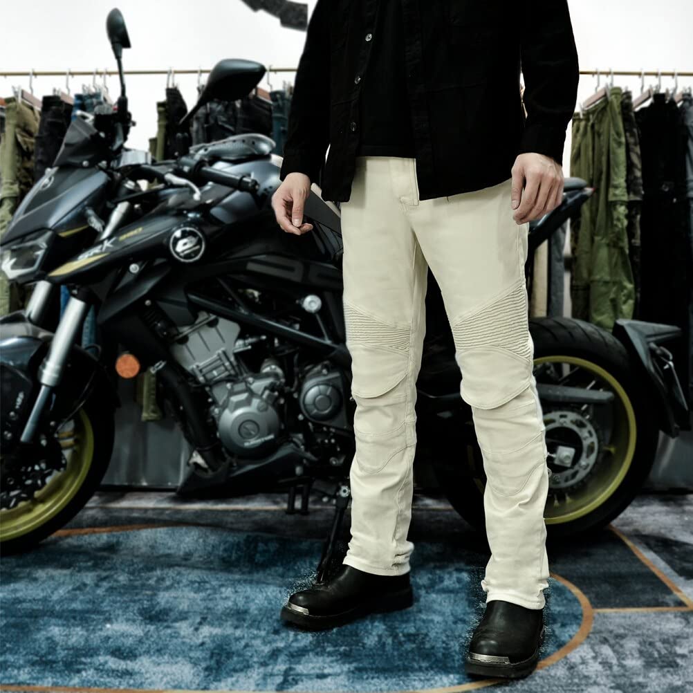 Impermeabile Moto Equitazione Pantaloni per Uomini Donne Retrò Biker Jeans Motocross Racing Pantaloni con 4 X CE Armatura Ginocchiere