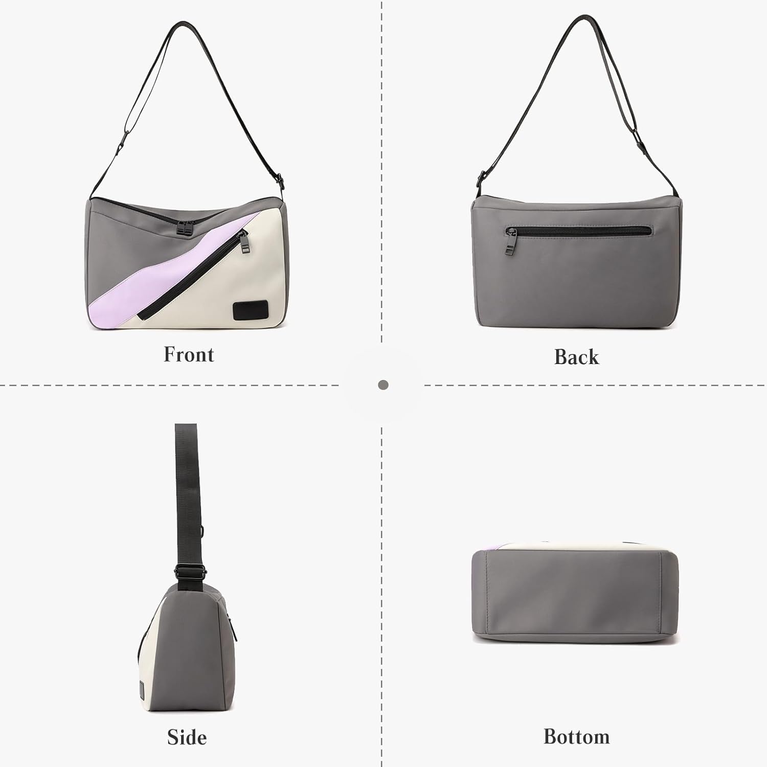 CORIOS Nylon Crossbody Bag for Women - Waterproof Shoulder Bag with Multi Pockets and Top Handle