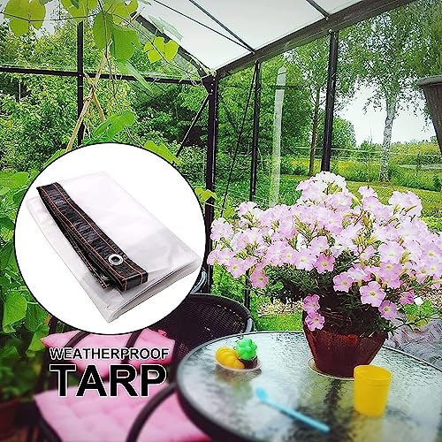 Bâche en PVC transparent bâche imperméable ultra résistante avec œillets métalliques - 4