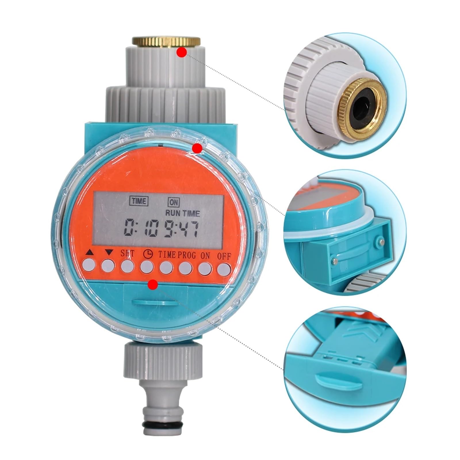 Sensore pioggia impermeabile Timer for irrigazione da giardino Risparmio energetico Regolatore di irrigazione Valvola digitale programmabile automatica(E)