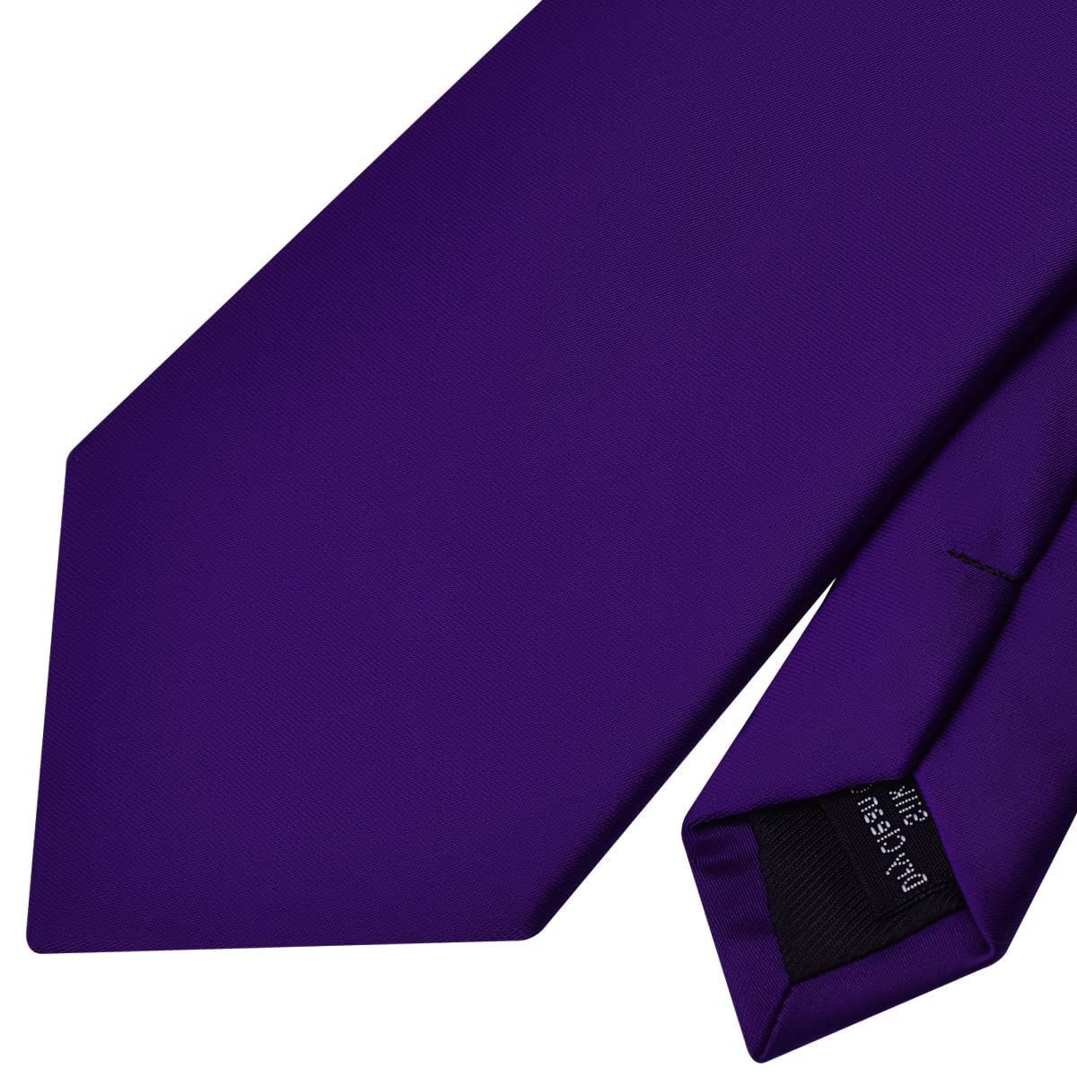 'Branduce 3.15''（8cm） Mens Solid Satin Tie Pure Color Necktie + Gift Box'