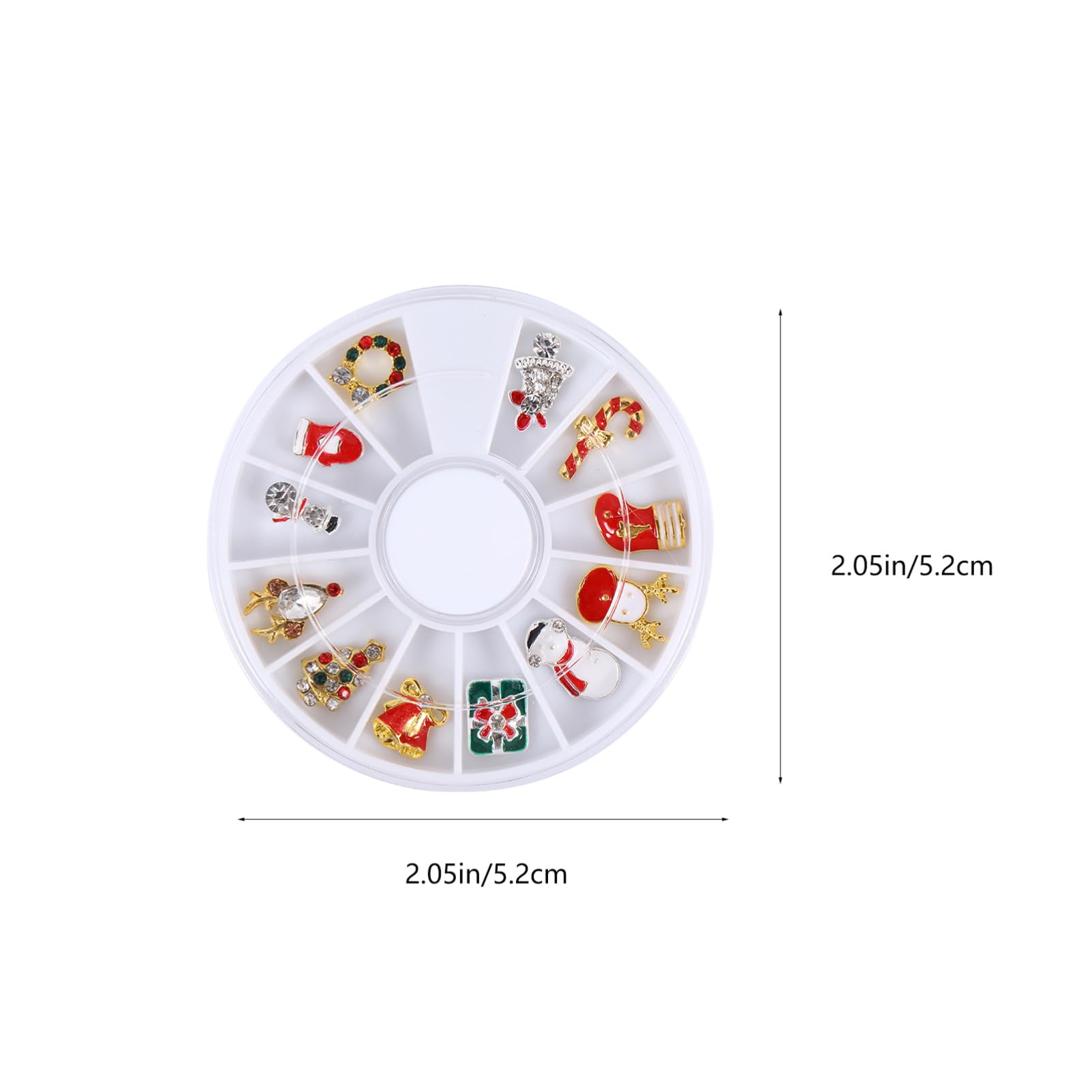 Healeved 3 Set Manicure In Lega Natalizia Ciondoli Per Unghie In Oro Glitter Perline Gioielli Per Unghie Nail Art Natalizia Paillettes Adesivi Per Unghie 3D Adesivi Con 2 scatole*3