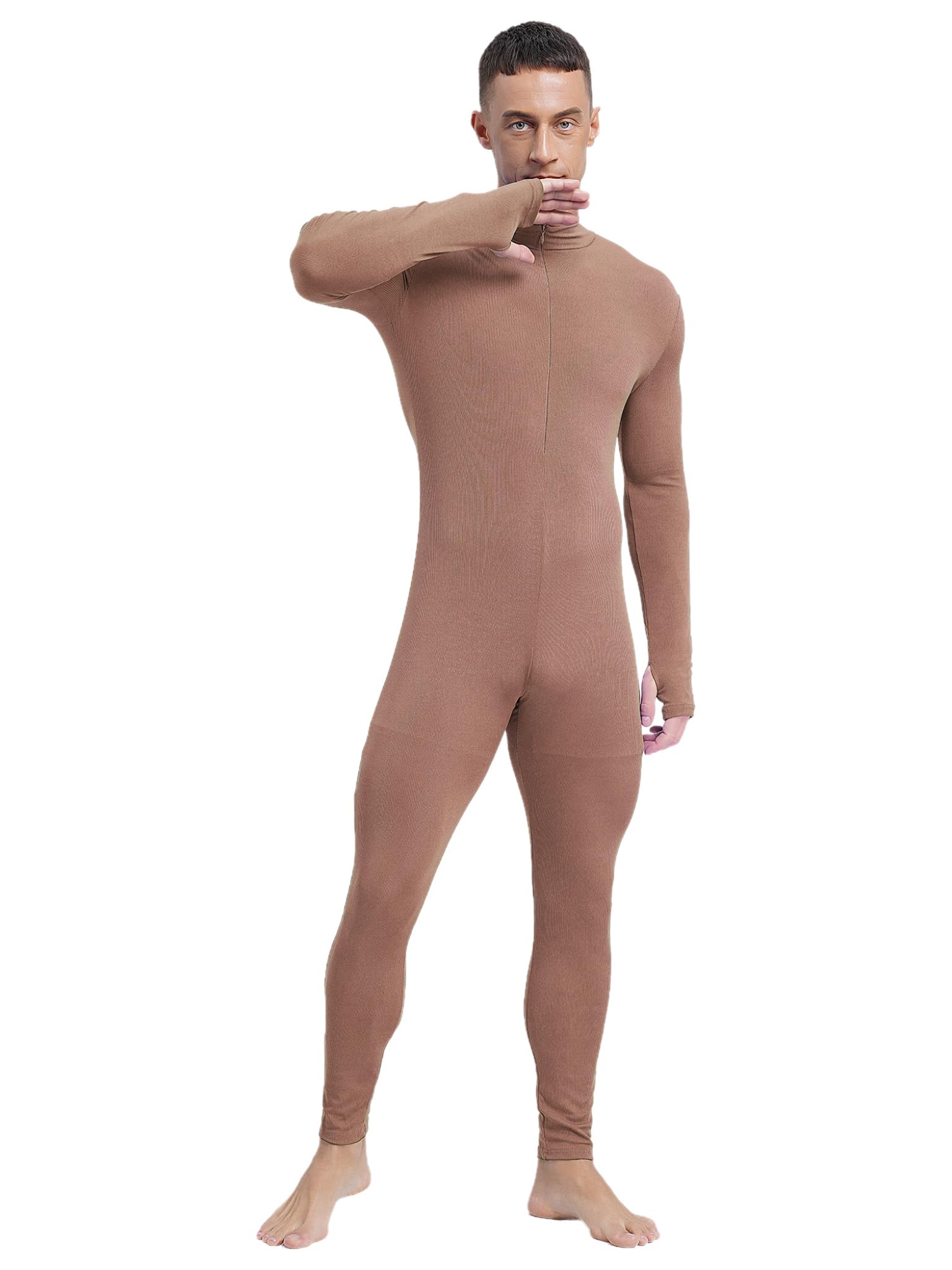 Lejafay Men Spandex Athletic Jumpsuit Full Body Skin-Tight Unitards Bodysuit Catsuit Dance Costume
